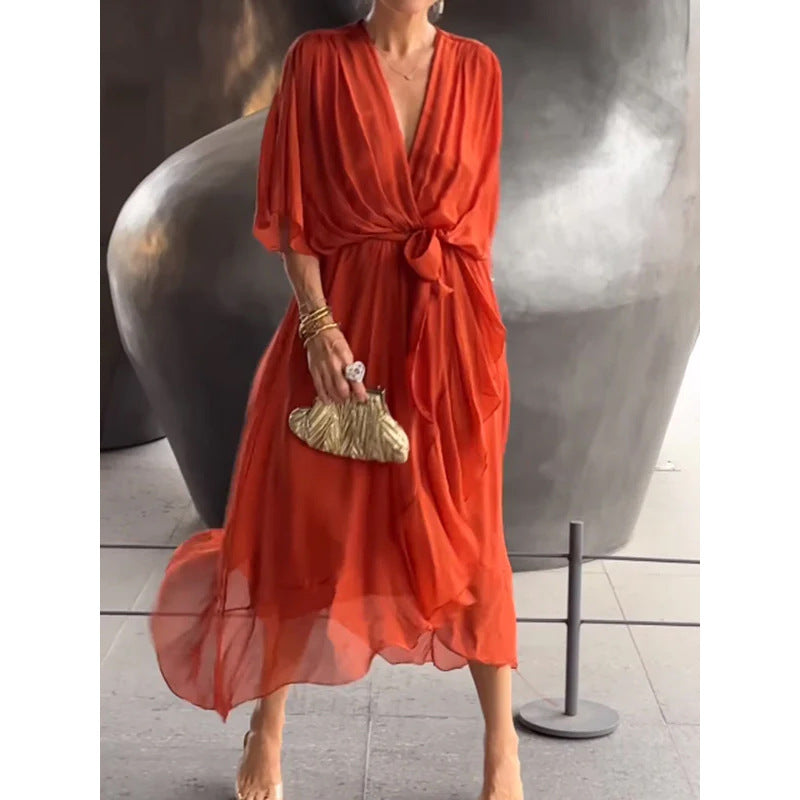 Zafira™ | Elegante Jurk met V-hals