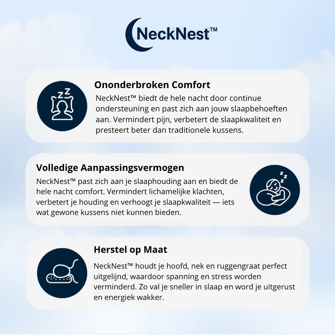 NeckNest™ | Ergonomisch Slaapkussen