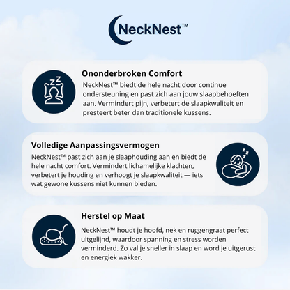 NeckNest™ | Ergonomisch Slaapkussen